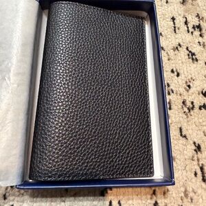 NWT Italian Genuine Leather Black Passport Cover Campo Marzio